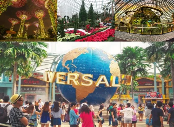 Singapore Universal Studio Singapore + Gardens by the Bay & OCBC Skyway 1 collage_fotor